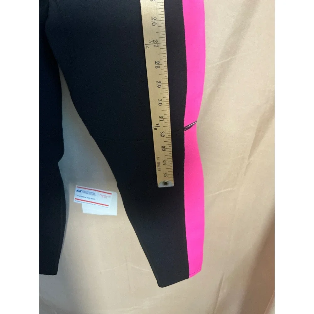 Hevto Wetsuit Kids Size 12 Black Pink NEW 3/2mm Neoprene Back Zip Full Body